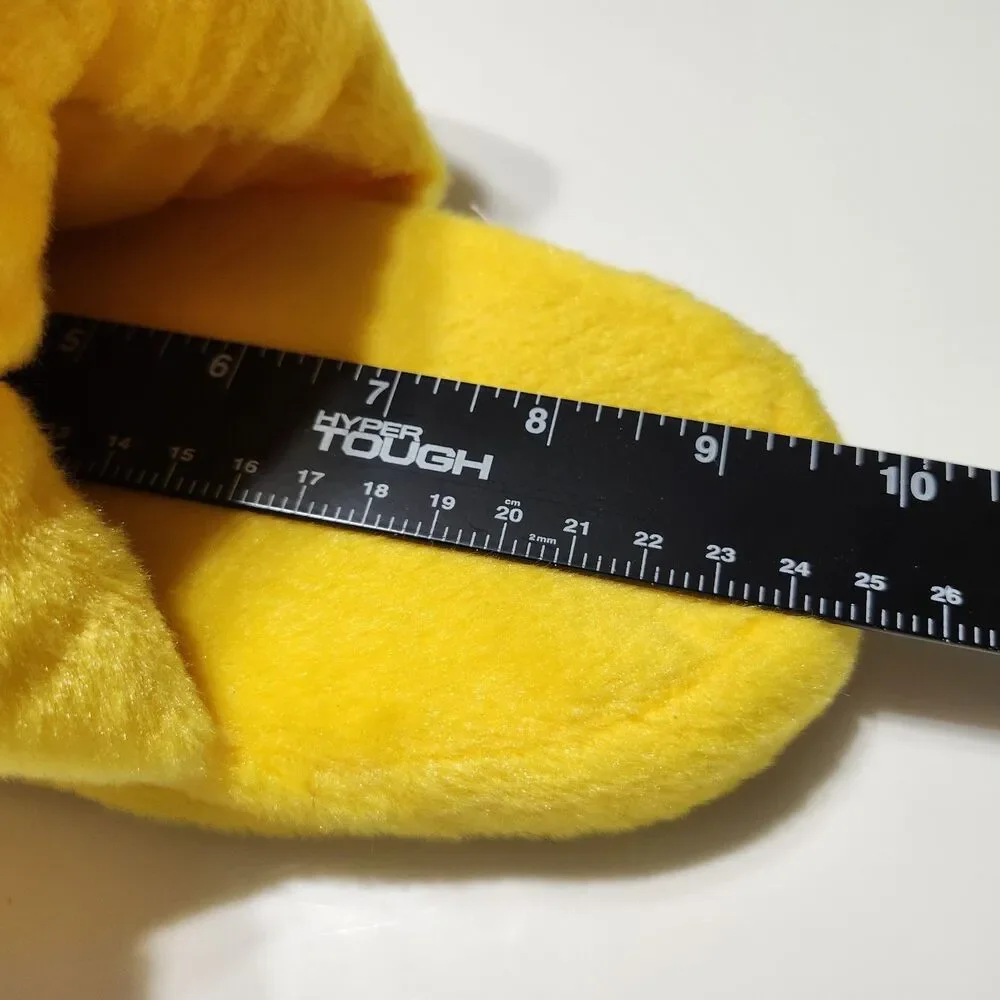 Yellow Plush Duck Slippers - Approx. Fits: Kids(6/6.5) Women(8) Men(6.5)